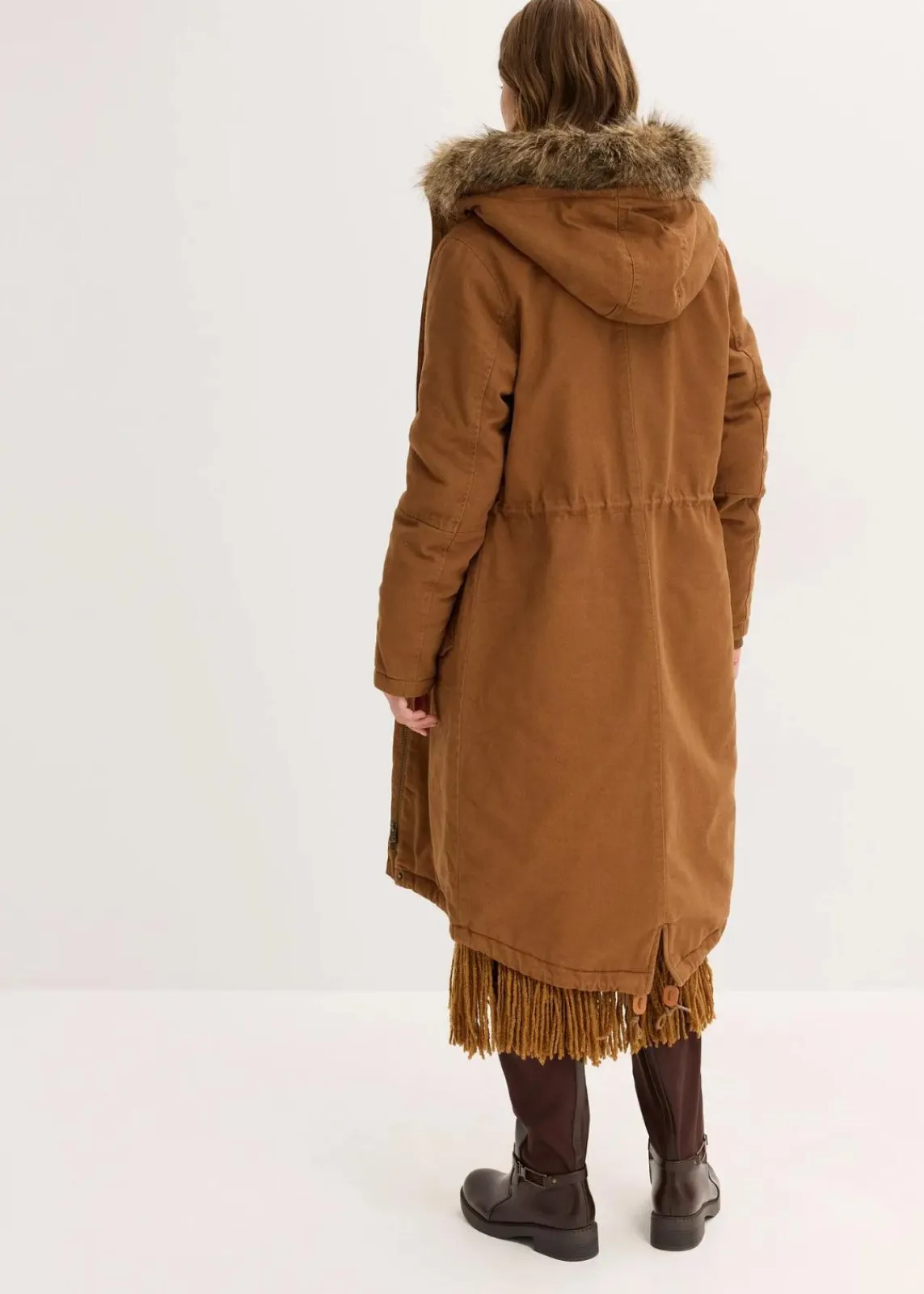 bonprix Bekleidung·Hosen|Jacken & Mäntel^Wattierter Long-Parka cognac braun