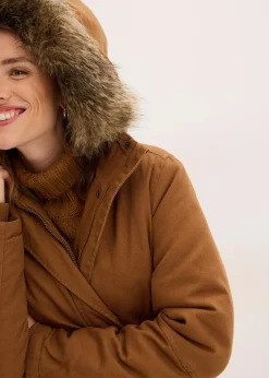 bonprix Bekleidung·Hosen|Jacken & Mäntel^Wattierter Long-Parka cognac braun