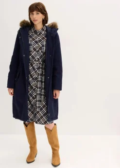 bonprix Jacken & Mäntel|Bekleidung·Hosen^Wattierter Long-Parka tintenblau