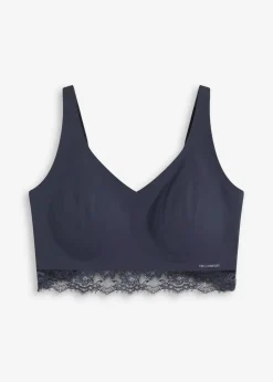 bonprix Seamless|Bhs^Wattiertes Feel Comfort Seamless Bralette intensivblau