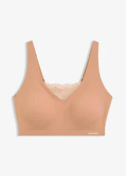 bonprix Nachhaltigere Materialien|Bhs^Wattiertes Feel Comfort Lasercut Bralette schokosorbet