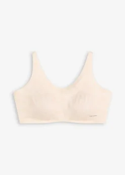 bonprix Seamless|Basics^Wattiertes Feel Comfort Seamless Bralette puder bedruckt
