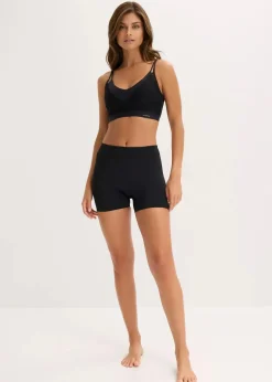 bonprix Seamless|Basics^Wattiertes Feel Comfort Seamless Bralette schwarz