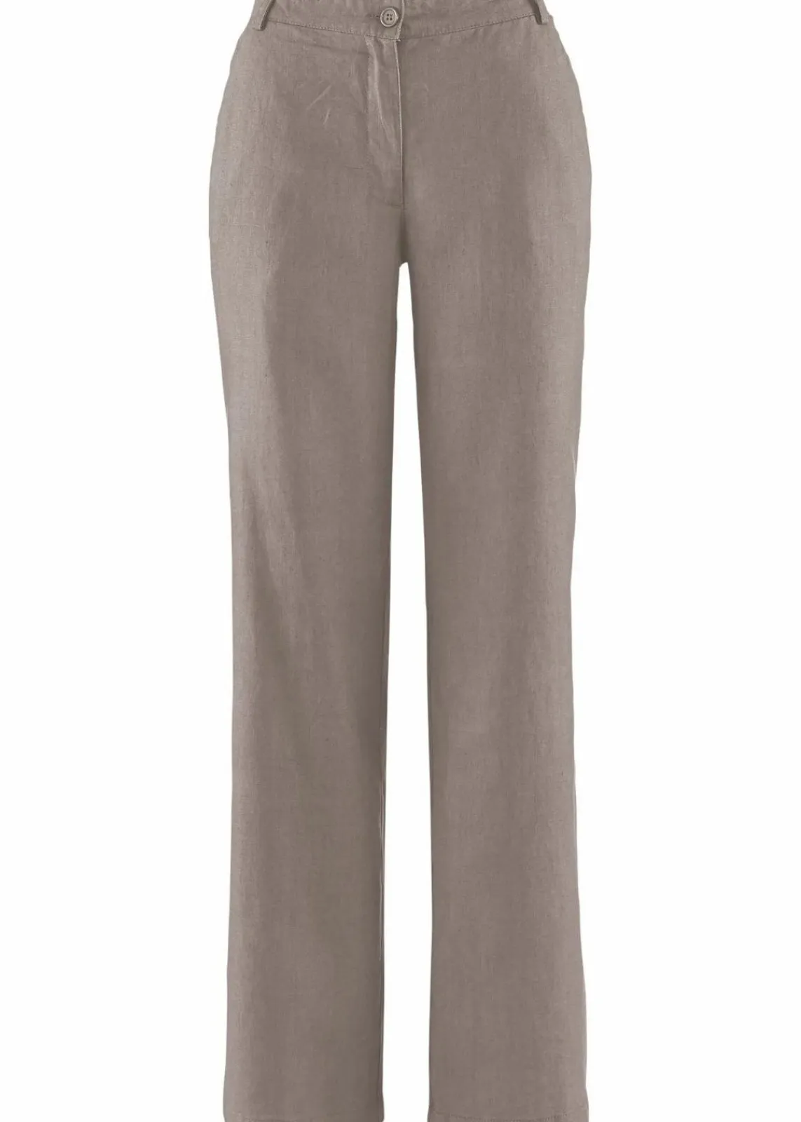 bonprix Hosen|Bekleidung·Kleider^Webhose aus Leinen-Baumwoll-Mix taupe