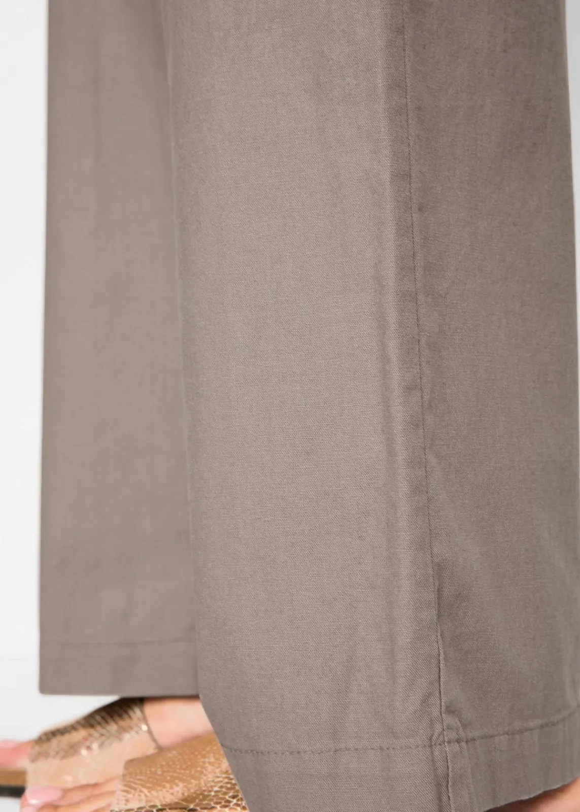 bonprix Hosen|Bekleidung·Kleider^Webhose aus Leinen-Baumwoll-Mix taupe
