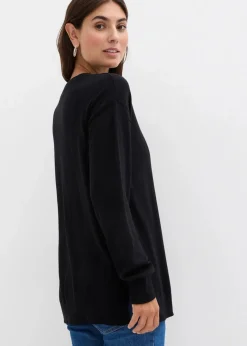 bonprix Bekleidung·Blazer|Umstandsmode^Weicher Umstandspullover mit Stillschlitzen aus Bio-Baumwolle schwarz