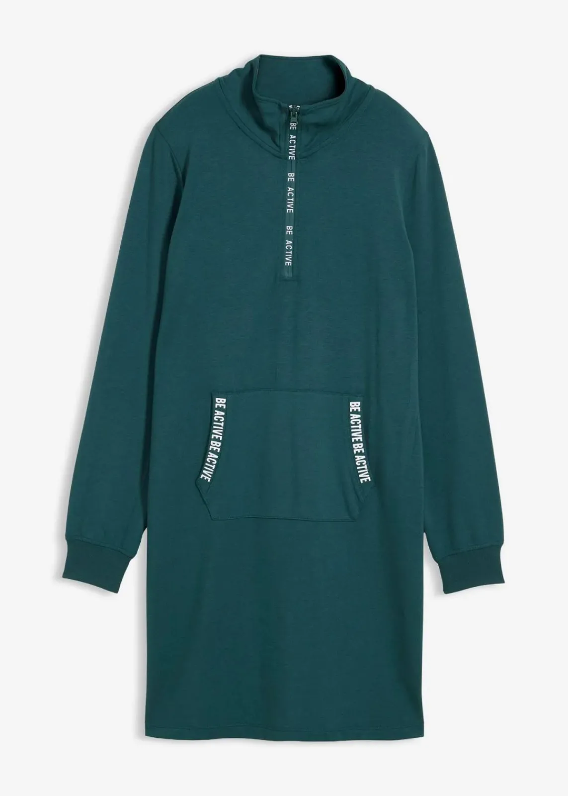bonprix Kleider|Sweat^Weiches Sweatkleid petrolgrün