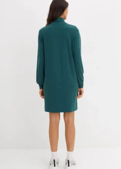 bonprix Kleider|Sweat^Weiches Sweatkleid petrolgrün