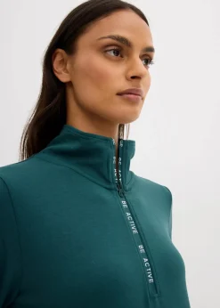 bonprix Kleider|Sweat^Weiches Sweatkleid petrolgrün