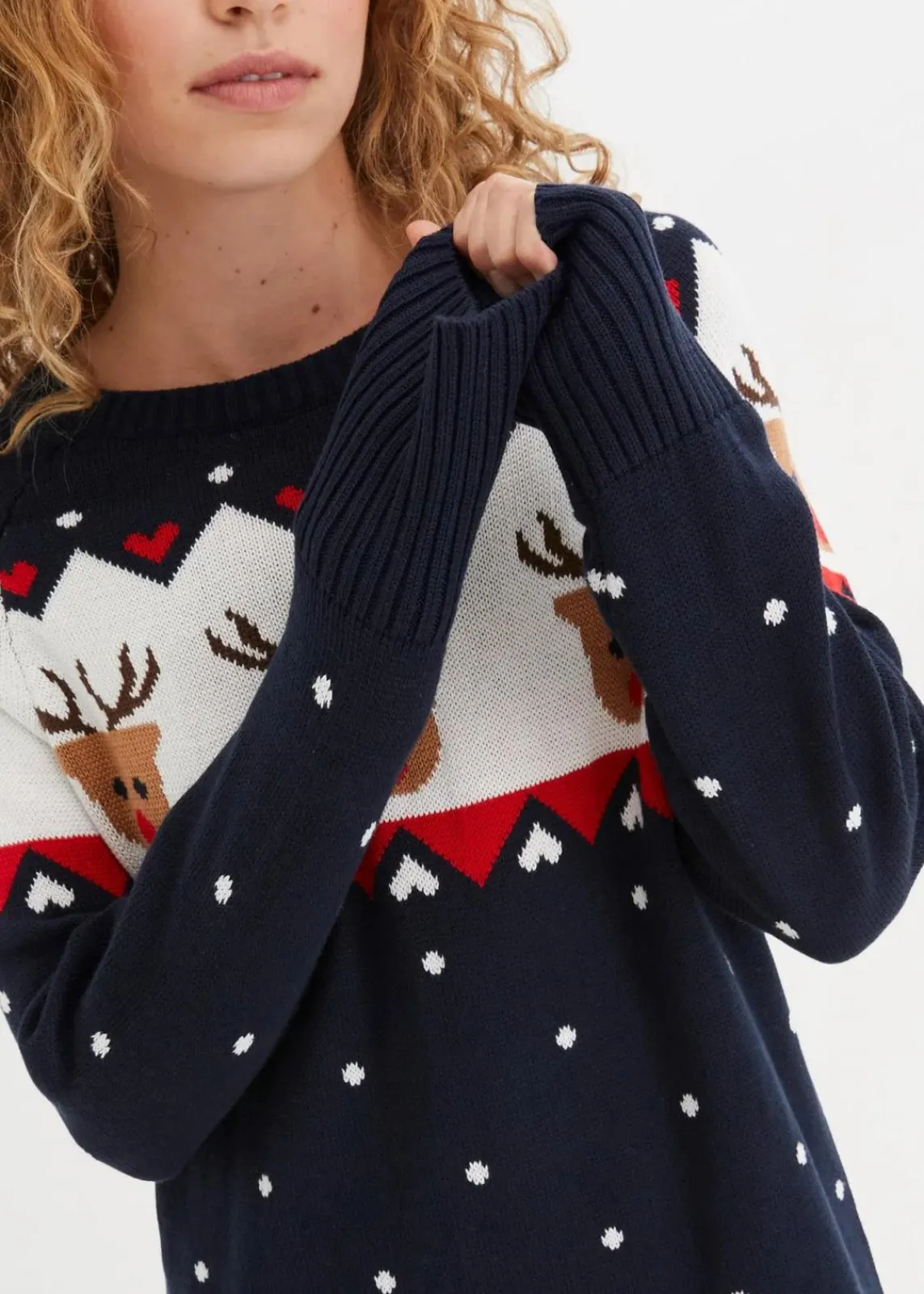 bonprix Bekleidung·Umstandsmode|Bekleidung·Jeans^Weihnachtspullover dunkelblau