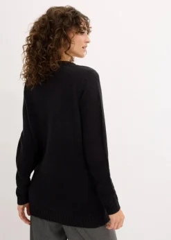 bonprix Bekleidung·Umstandsmode|Bekleidung·Jeans^Weihnachtspullover mit Wendepailletten schwarz