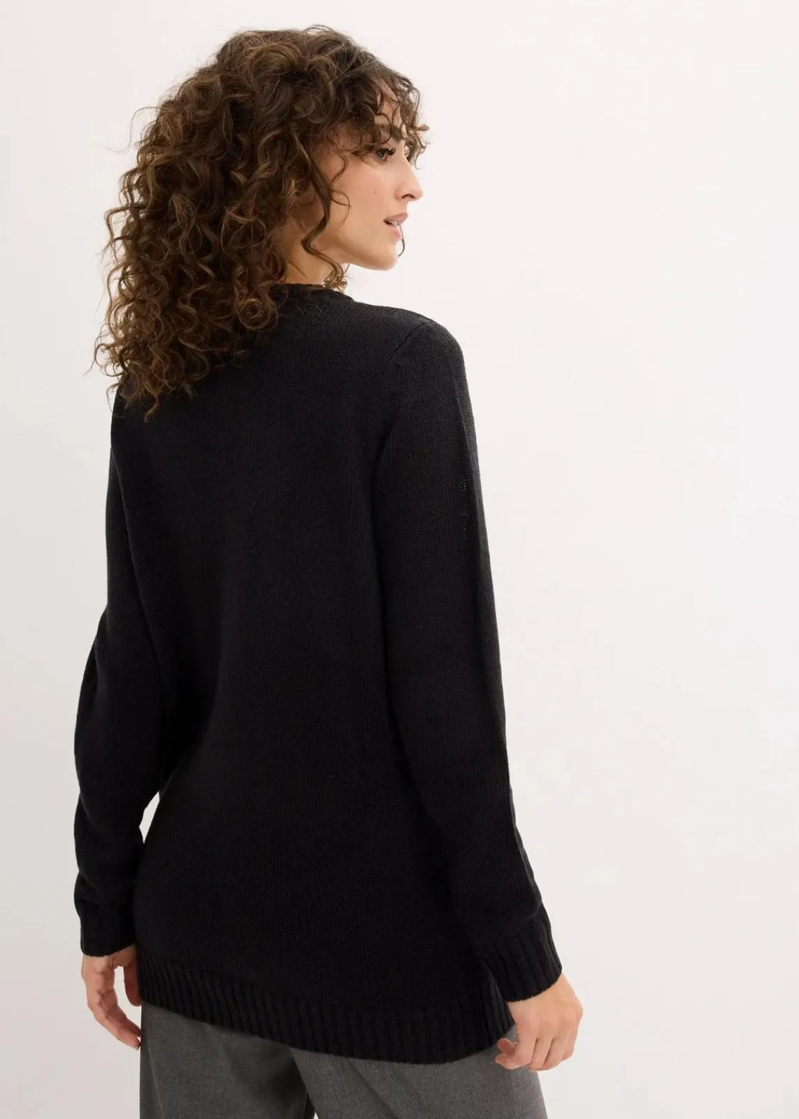 bonprix Bekleidung·Umstandsmode|Bekleidung·Jeans^Weihnachtspullover mit Wendepailletten schwarz