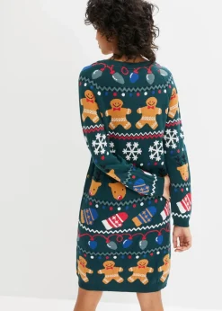 bonprix Bekleidung·Umstandsmode|Kleider^Weihnachts-Strickkleid tiefgrün