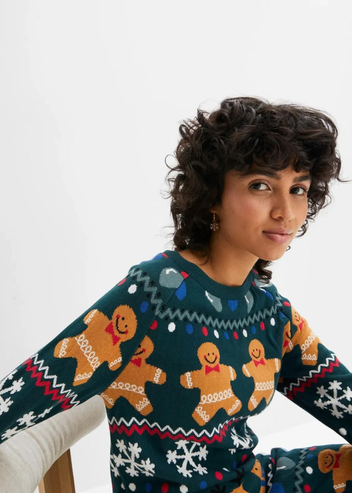 bonprix Bekleidung·Umstandsmode|Kleider^Weihnachts-Strickkleid tiefgrün