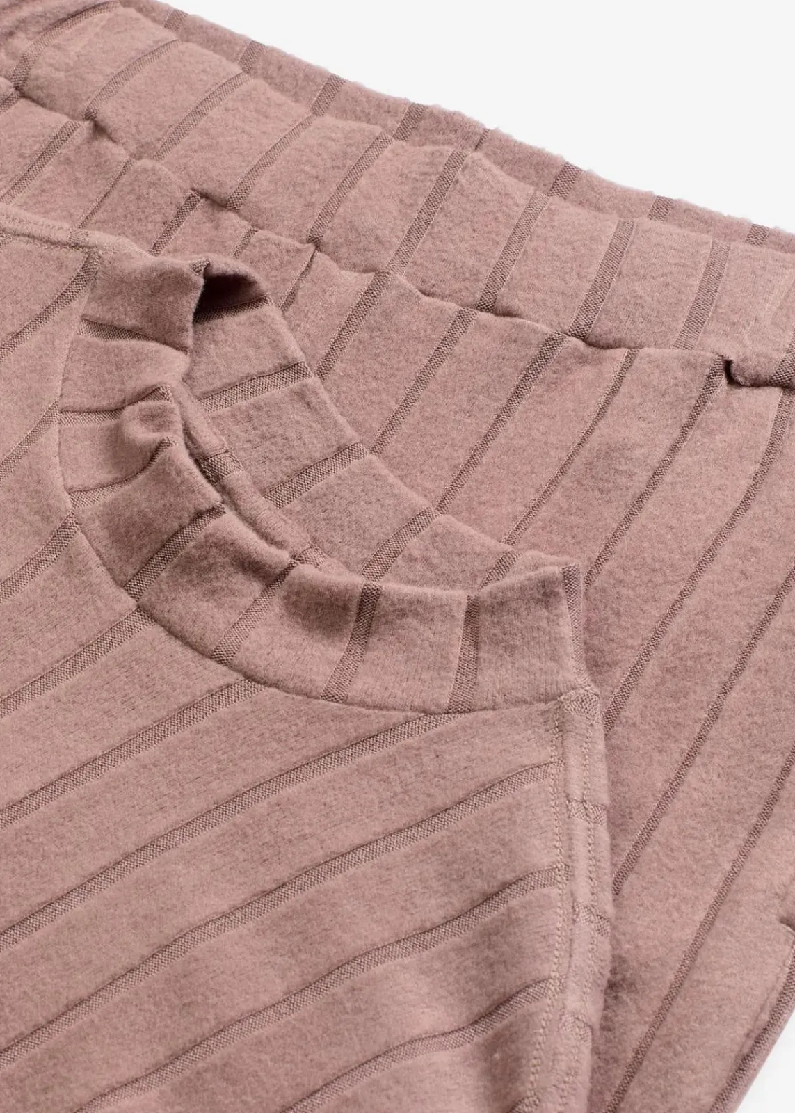 bonprix Homewear|Nachtwäsche^Weit geschnittener Loungewear Hausanzug aus weicher Rippe matt braun