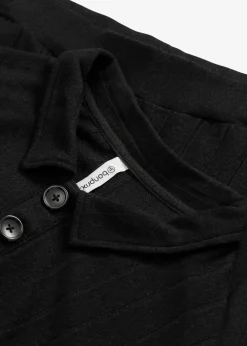 bonprix Wäsche·Homewear|Wäsche·Nachtwäsche^Weit geschnittener Loungewear Hausanzug aus weicher Rippe schwarz