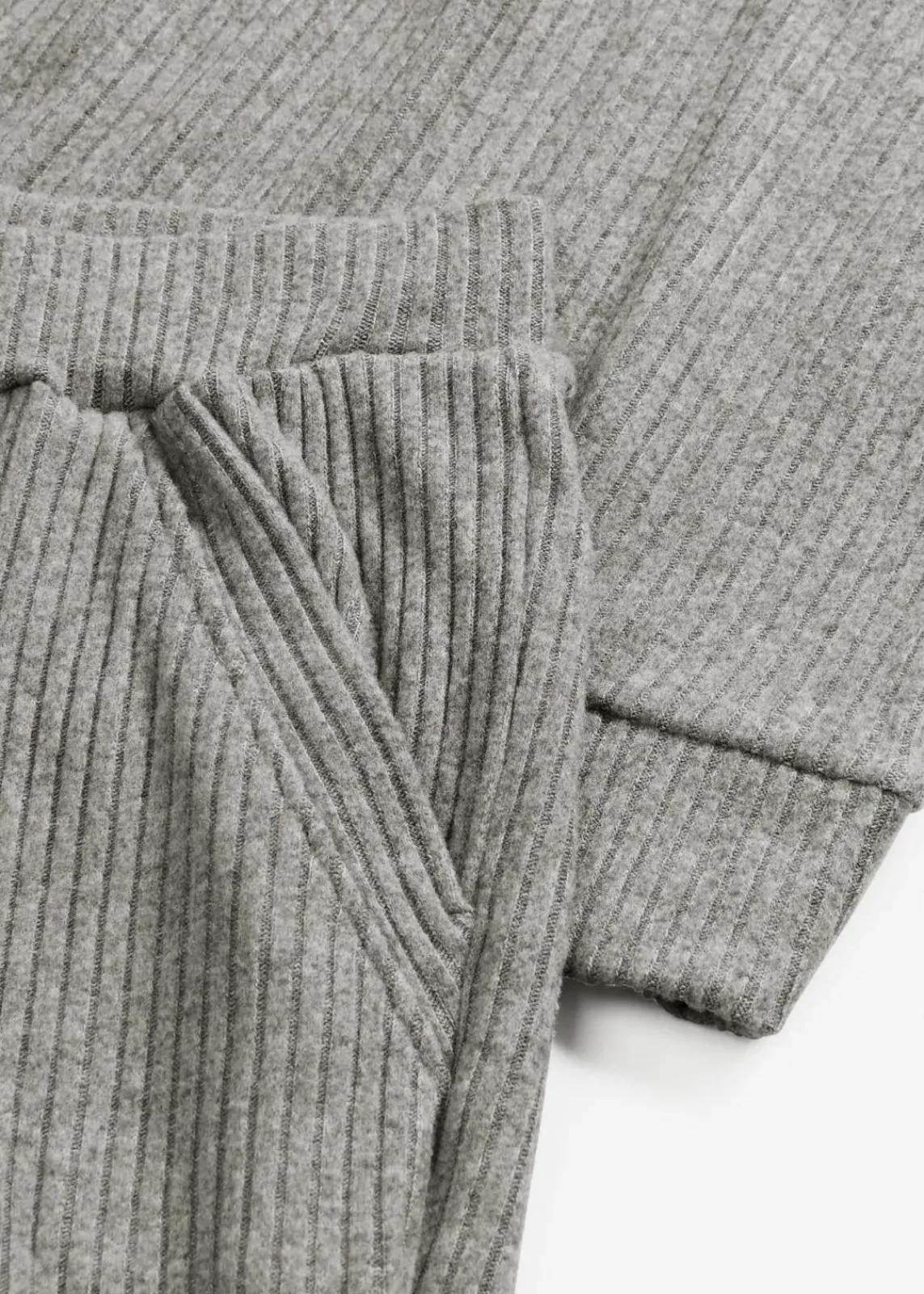 bonprix Wäsche·Homewear|Wäsche·Nachtwäsche^Weit geschnittener Loungewear Hausanzug aus weicher Rippe grau meliert