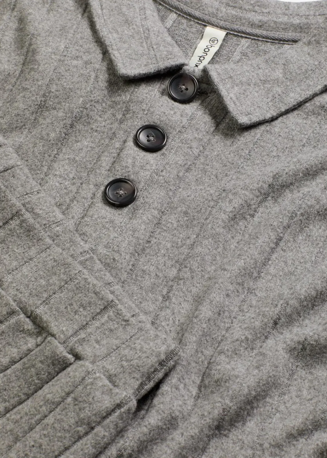 bonprix Nachtwäsche|Homewear^Weit geschnittener Loungewear Hausanzug aus weicher Rippe grau meliert