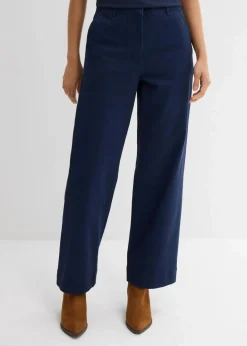 bonprix Bekleidung·Kleider|Zweiteiler & Sets^Weite 7/8 Hose aus elastischem Bio-Baumwoll-Mix dunkelblau