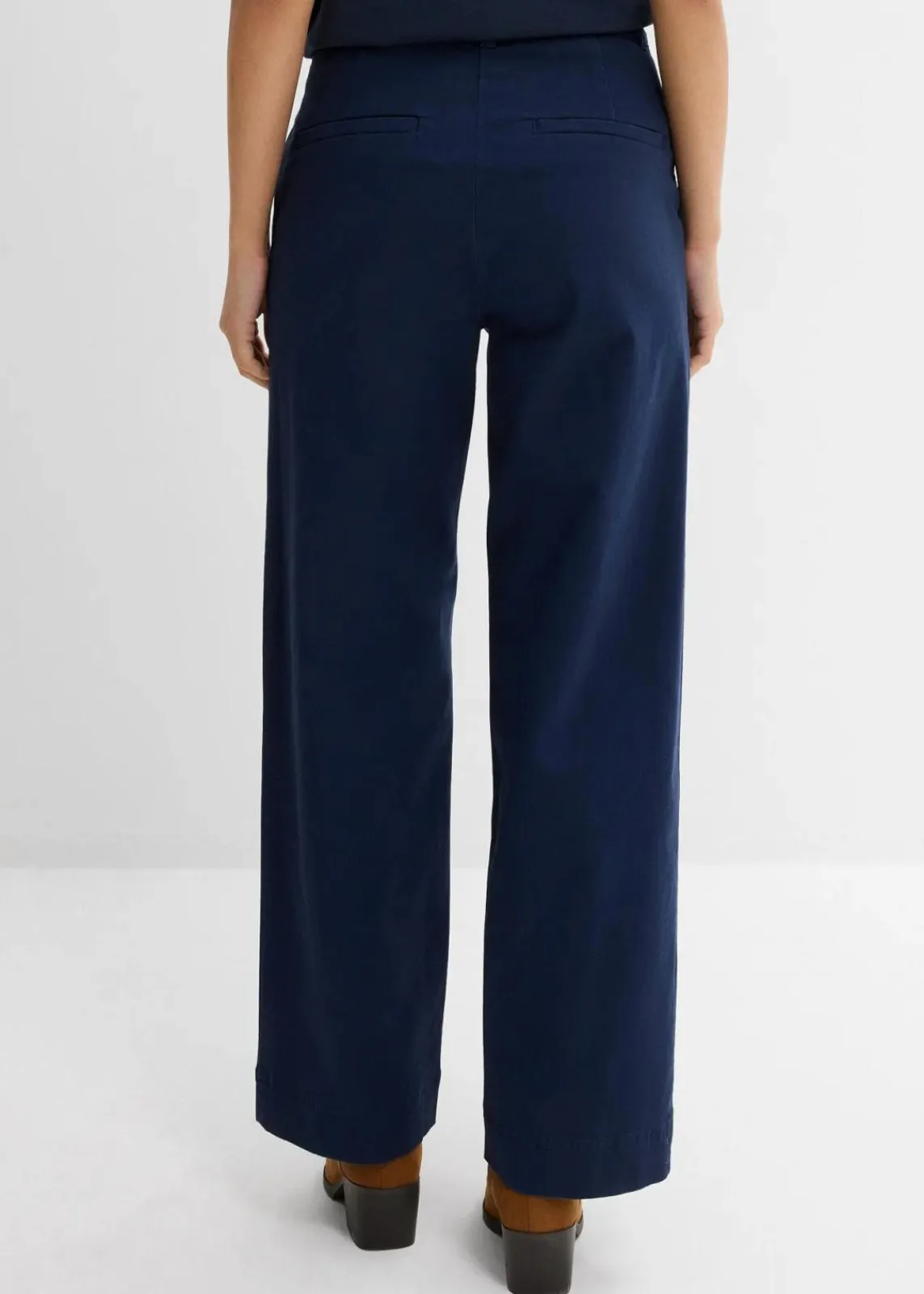 bonprix Bekleidung·Kleider|Zweiteiler & Sets^Weite 7/8 Hose aus elastischem Bio-Baumwoll-Mix dunkelblau