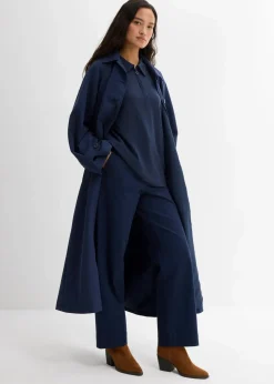 bonprix Bekleidung·Kleider|Zweiteiler & Sets^Weite 7/8 Hose aus elastischem Bio-Baumwoll-Mix dunkelblau