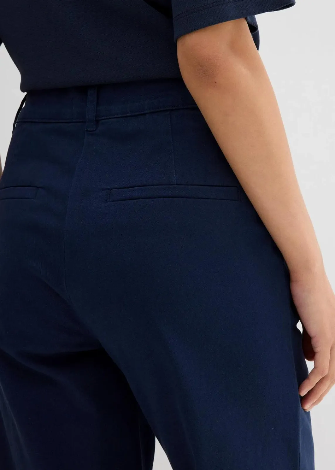 bonprix Bekleidung·Kleider|Zweiteiler & Sets^Weite 7/8 Hose aus elastischem Bio-Baumwoll-Mix dunkelblau