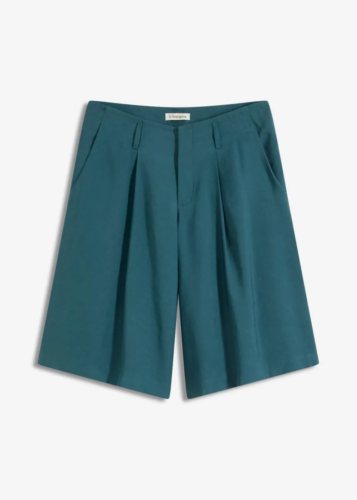 bonprix Bekleidung·Outdoorbekleidung|Bekleidung·Kleider^Weite Bundfalten Bermuda pfeffergrün