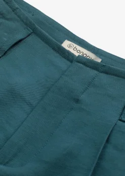 bonprix Bekleidung·Outdoorbekleidung|Bekleidung·Kleider^Weite Bundfalten Bermuda pfeffergrün