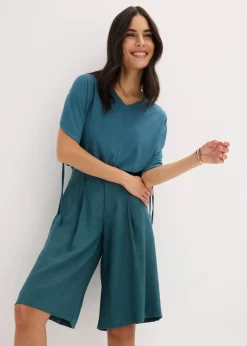 bonprix Bekleidung·Outdoorbekleidung|Bekleidung·Kleider^Weite Bundfalten Bermuda pfeffergrün