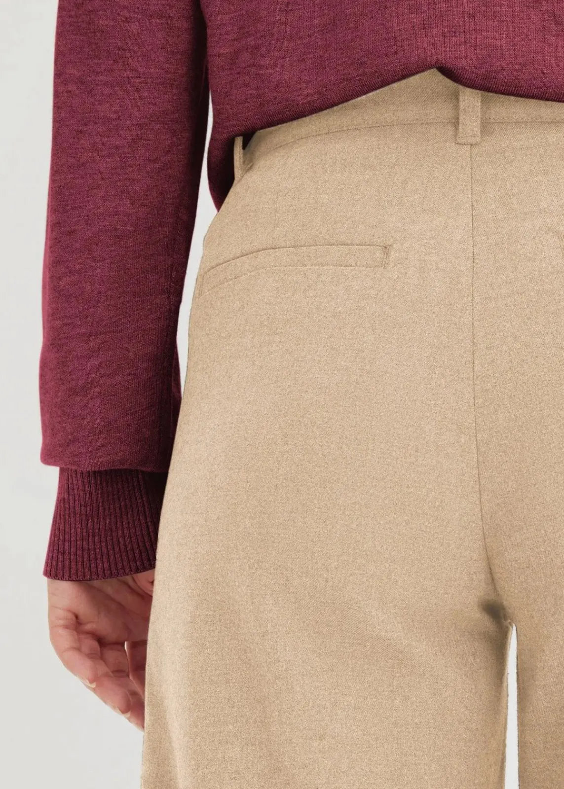 bonprix Hosen|Bekleidung·Kleider^Weite Bundfaltenhose camel meliert