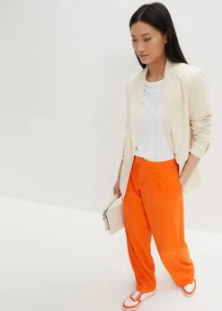 bonprix Bekleidung·Kleider|Hosen^Weite Bundfaltenhose warmorange