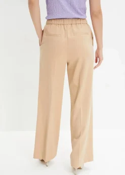 bonprix Nachhaltigere Materialien|Hosen^Weite Bundfaltenhose latte macchiato