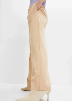 bonprix Nachhaltigere Materialien|Hosen^Weite Bundfaltenhose latte macchiato