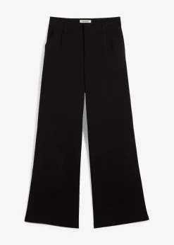 bonprix Bekleidung·Kleider^Weite Bundfaltenhose aus Viskosemix schwarz