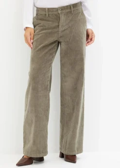 bonprix Hosen|Bekleidung·Kleider^Weite Cordhose raucholiv
