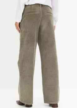 bonprix Hosen|Bekleidung·Kleider^Weite Cordhose raucholiv
