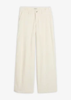 bonprix Bekleidung·Kleider|Hosen^Weite Cordhose perlweiß