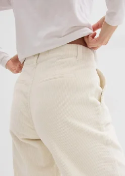 bonprix Bekleidung·Kleider|Hosen^Weite Cordhose perlweiß