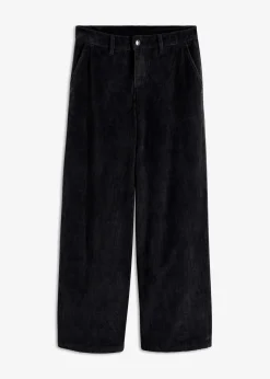 bonprix Hosen|Bekleidung·Kleider^Weite Cordhose schwarz