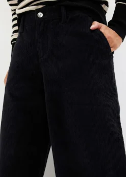 bonprix Hosen|Bekleidung·Kleider^Weite Cordhose schwarz