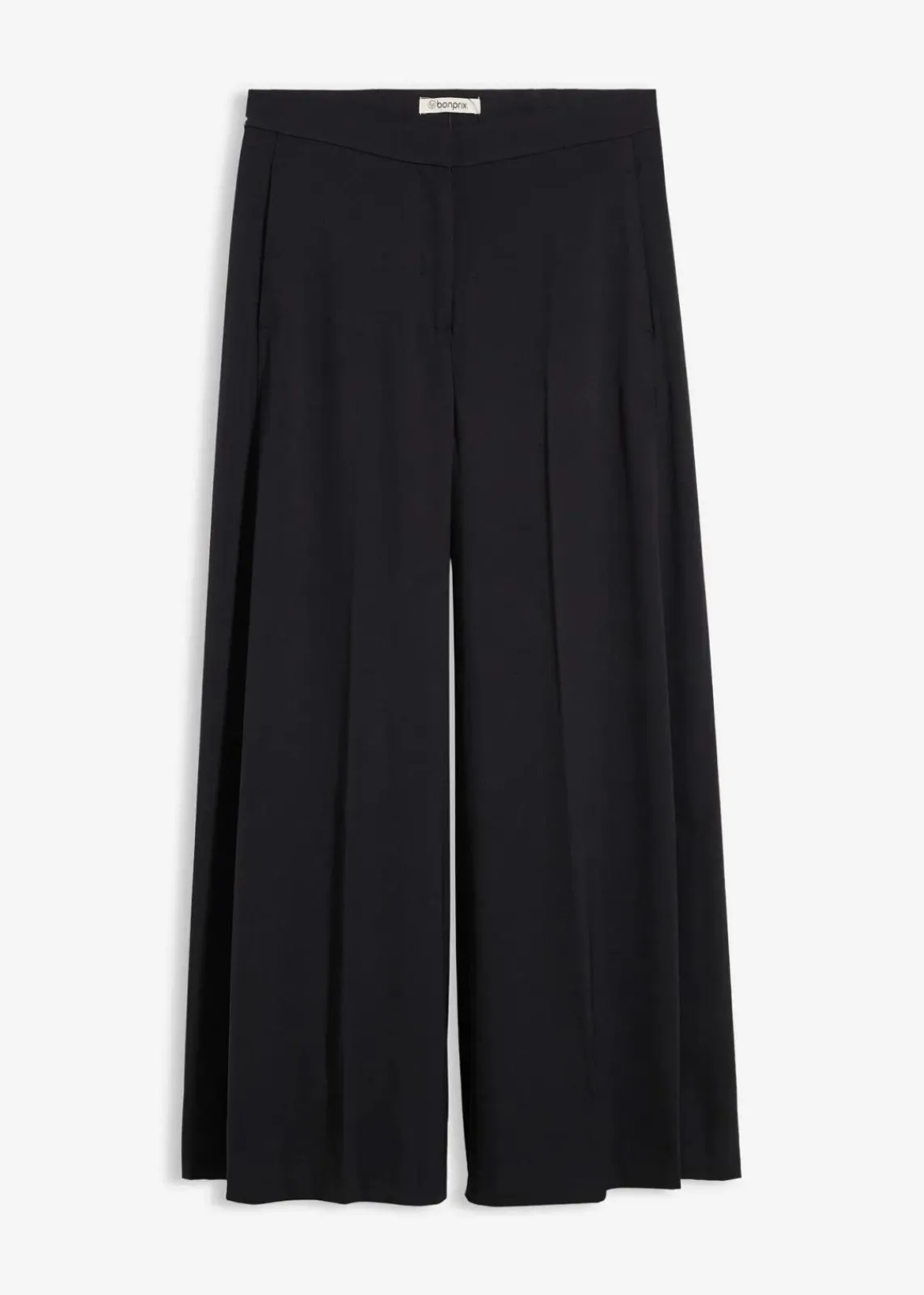 bonprix Bekleidung·Kleider|Hosen^Weite fließende Hose mit Komfortbund schwarz