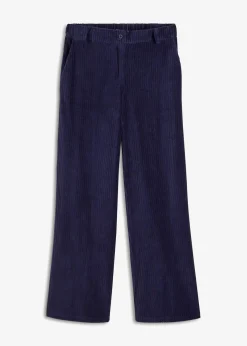 bonprix Bekleidung·Kleider|Hosen^Weite Hose aus Ripp-Samt dunkelblau