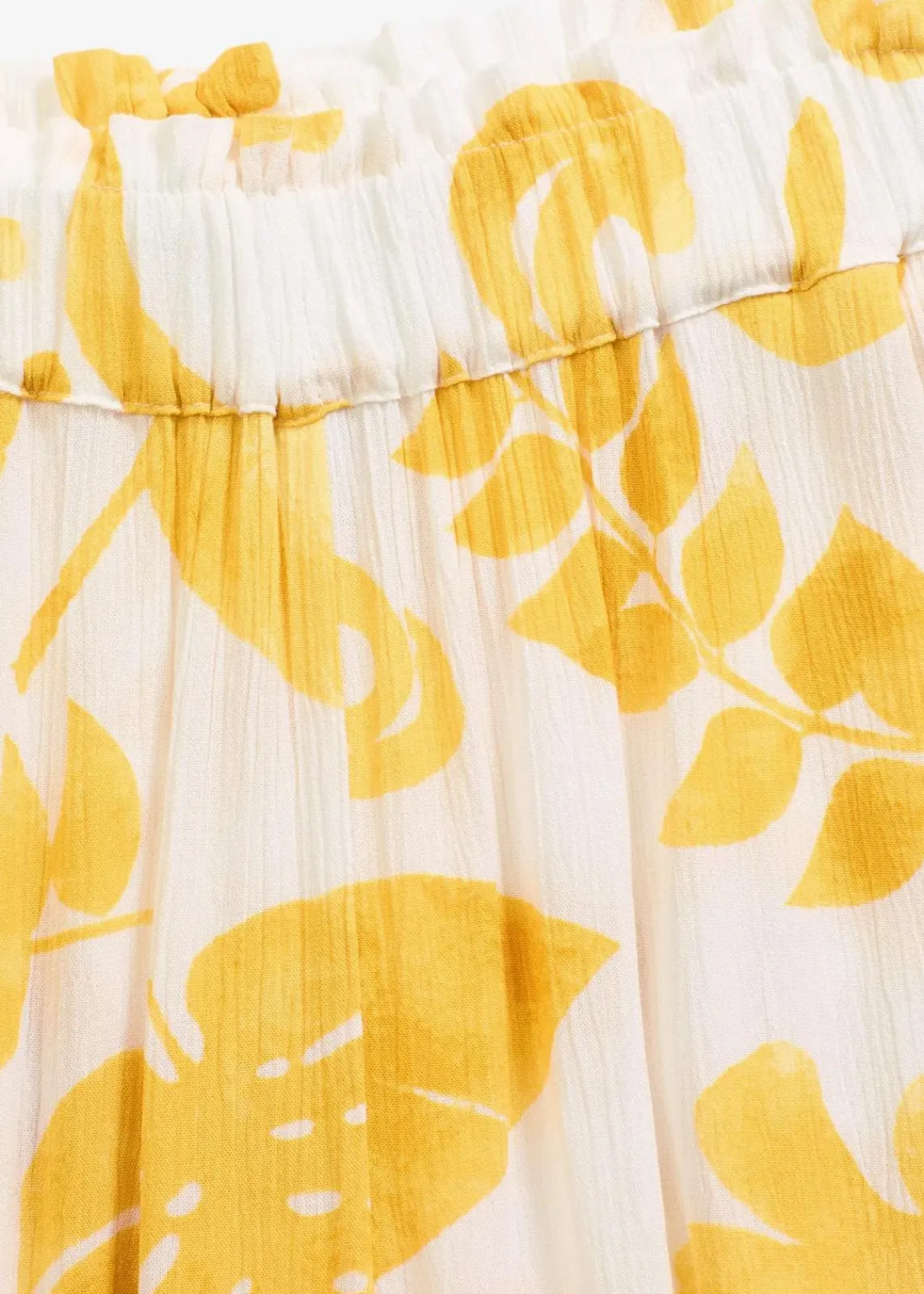 bonprix Bekleidung·Kleider|Hosen^Weite Hose aus strukturierter Viskose weiß/lemoncurry floral