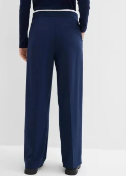 bonprix Hosen|Bekleidung·Kleider^Weite Hose aus Viskose-Mix dunkelblau