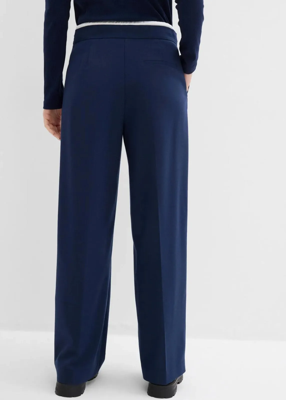 bonprix Hosen|Bekleidung·Kleider^Weite Hose aus Viskose-Mix dunkelblau
