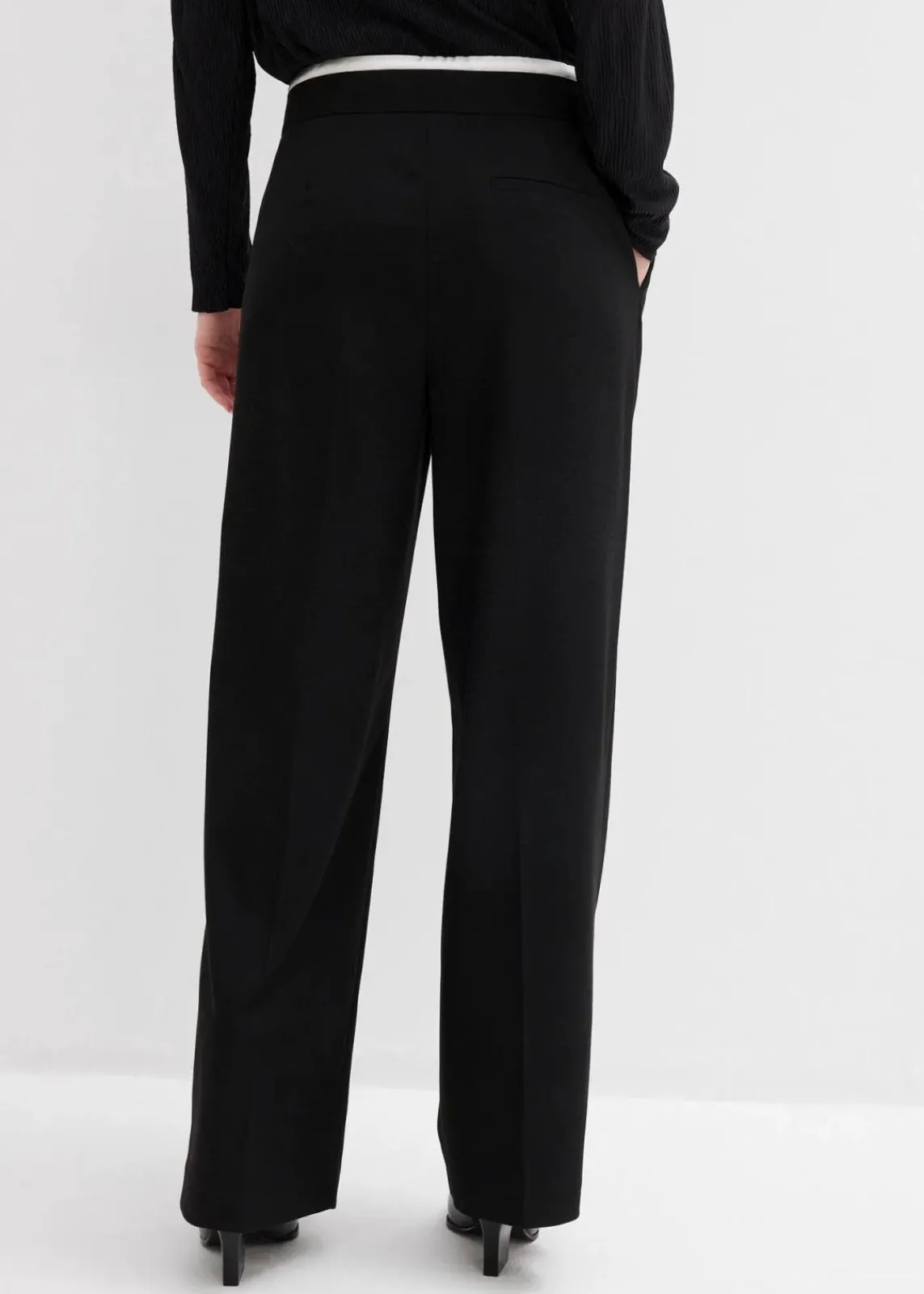 bonprix Hosen|Bekleidung·Kleider^Weite Hose aus Viskose-Mix schwarz