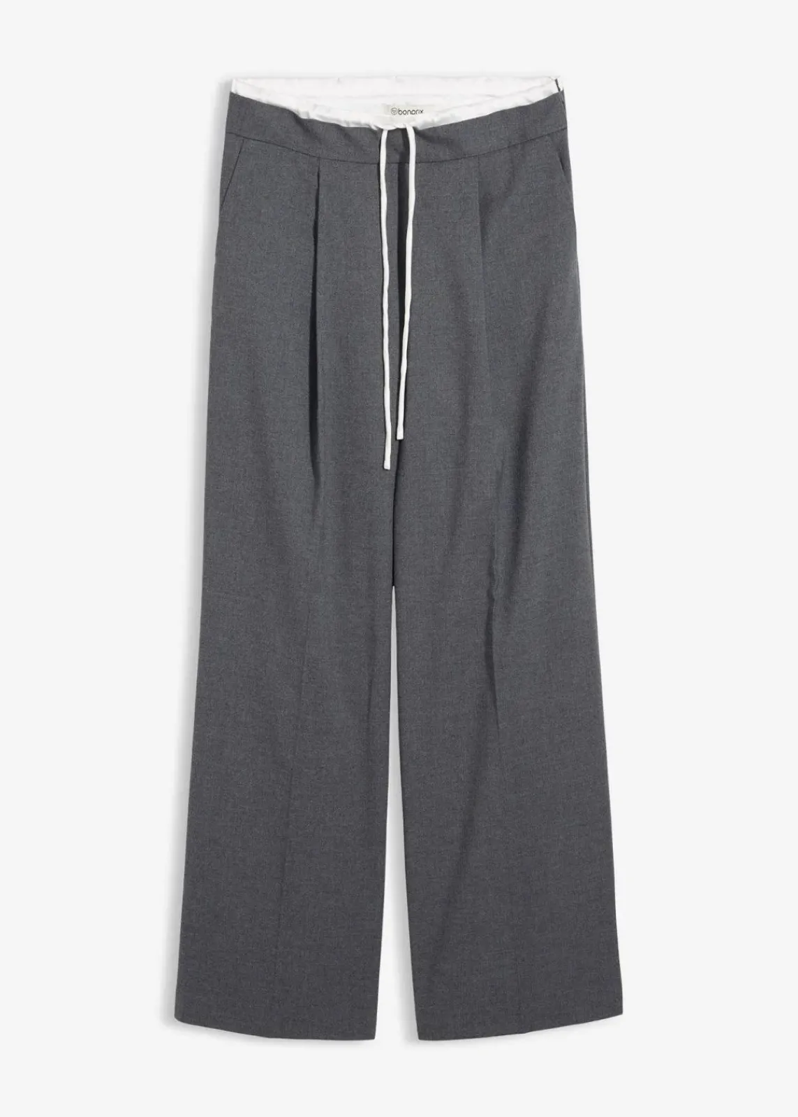 bonprix Bekleidung·Kleider|Hosen^Weite Hose aus Viskose-Mix anthrazit meliert