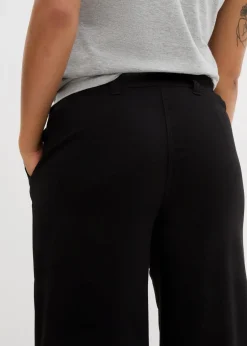 bonprix Bekleidung·Kleider|Hosen^Weite Marlenehose schwarz