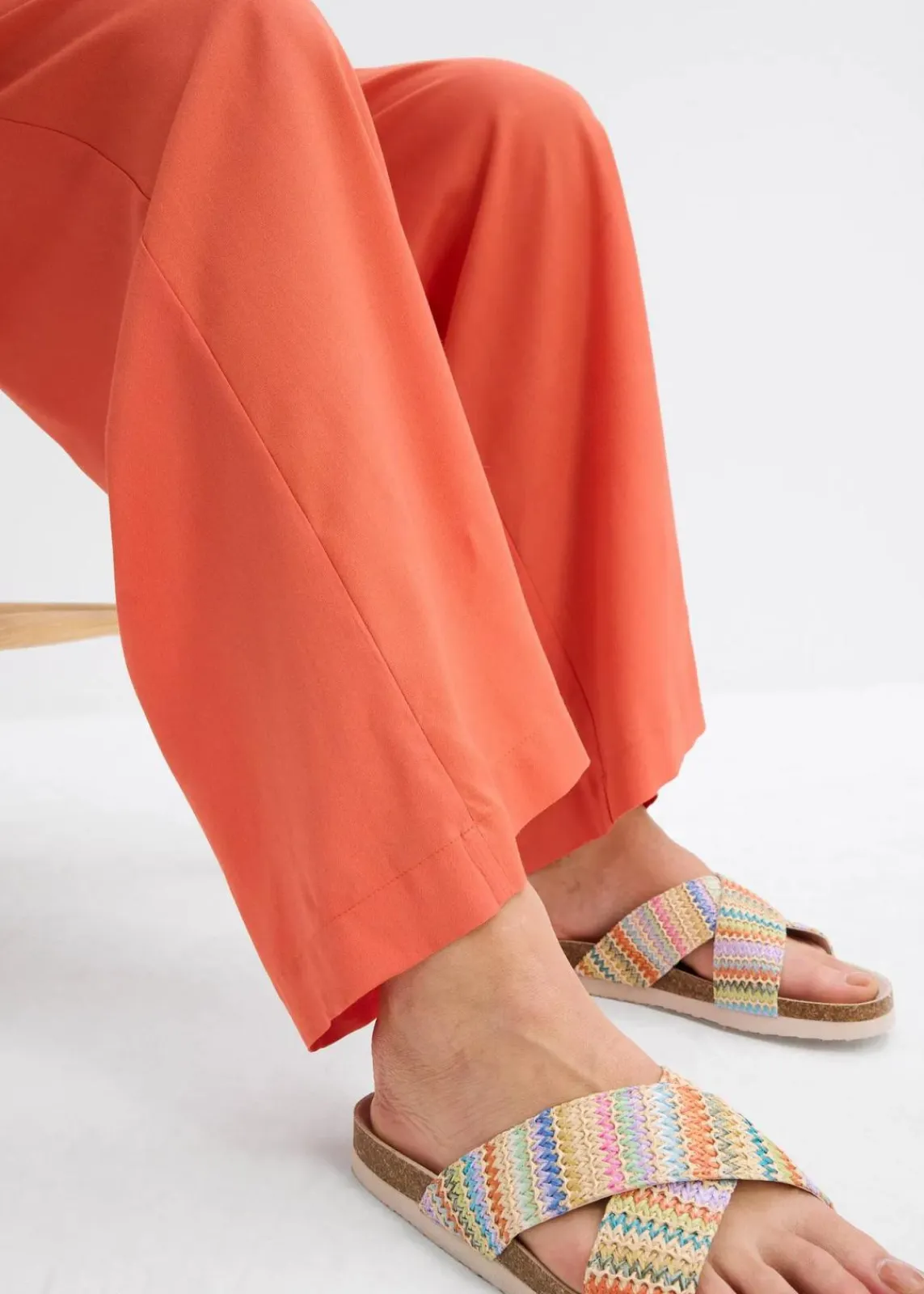 bonprix Bekleidung·Kleider|Hosen^Weite Palazzo-Hose mit Bequembund zimtrot