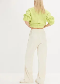 bonprix Hosen|Bekleidung·Kleider^Weite Schlupfhose in Cordoptik cremeweiß